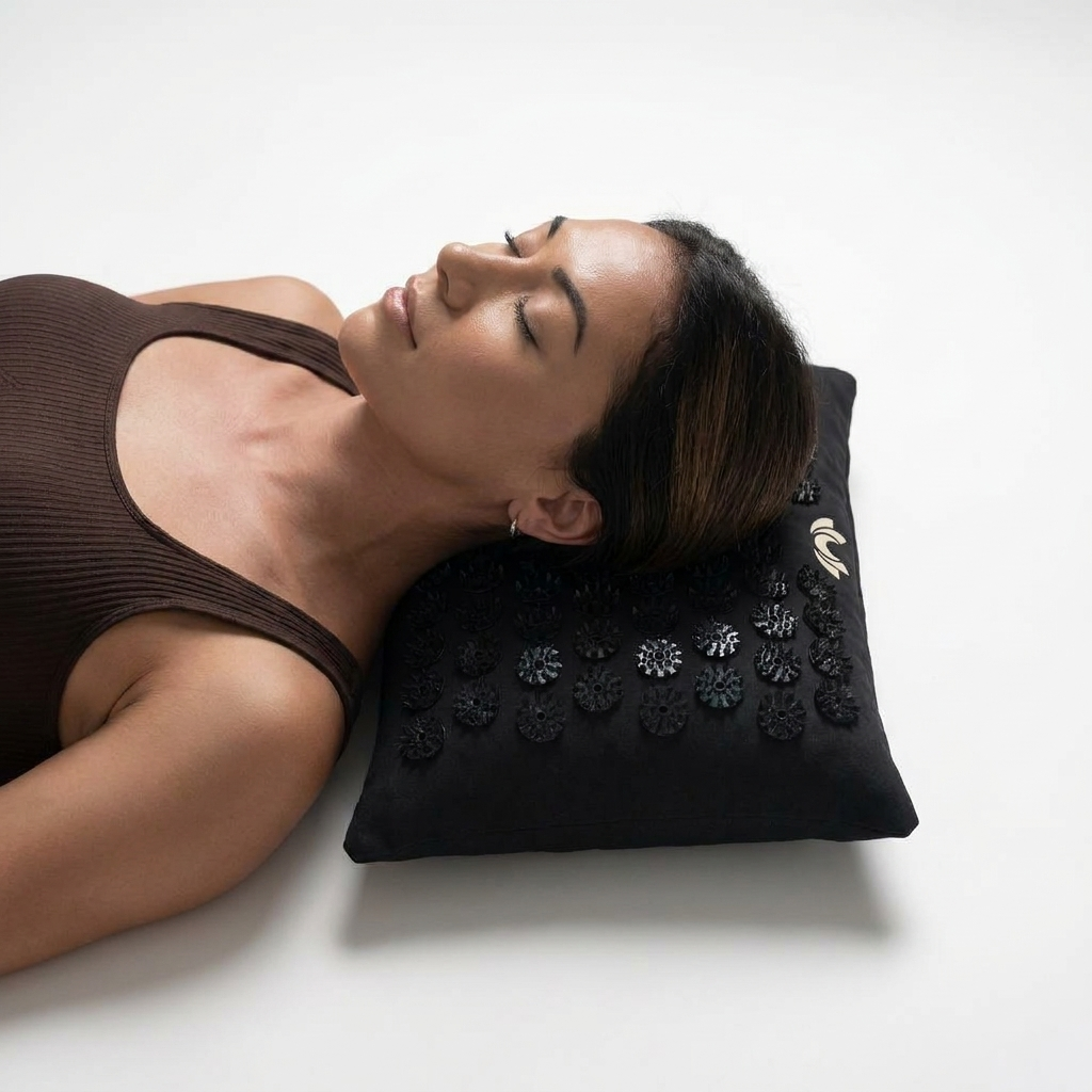 Le Set Rituel · Tapis & Coussin d'acupression — action