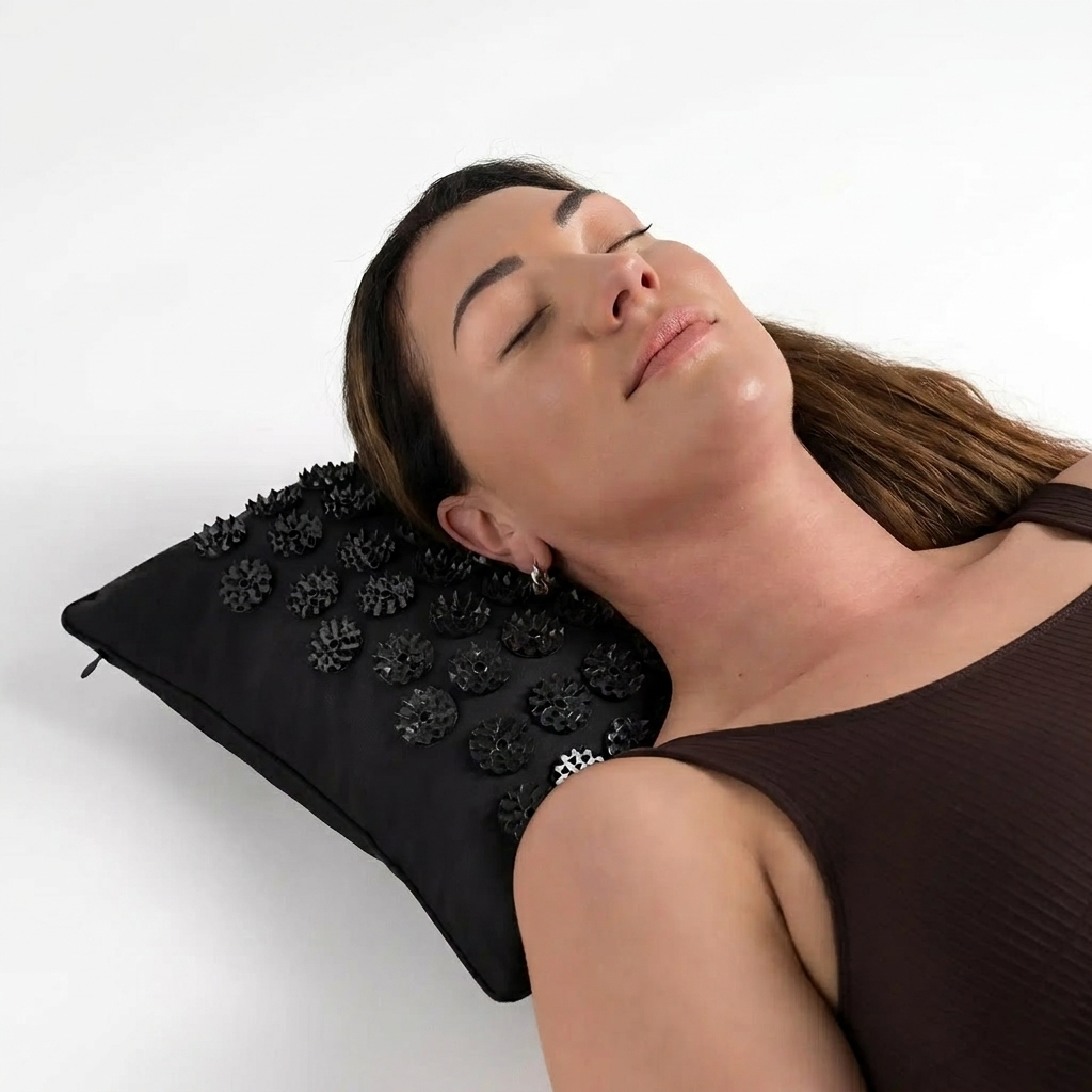 Le Coussin d'acupression · Nuque & cervicales — action